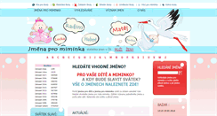 Desktop Screenshot of jmena-pro-miminka.cz